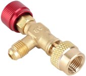 Válvula de Carga de Refrigerante, Control de Latón de 14'516 '' para una Manguera Automotriz de 14 Pulgadas R410A Adaptador de Refrigeración