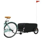 vidaXL Remolque para bicicleta hierro 45 kg Color Negro,  Amarillo,  Azul y mas