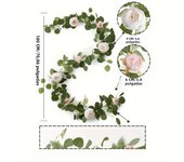 Artificial Peony Rose Vine, Wedding Party Decoration Artificial Flowers, Green Wall Hanging Plants, Simulated Flower Belt
