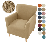 Cubierta De Sofá De Poliéster 100% Con Diseño De Tela Jacquard Color Sólido Para Sala De Estar Barra De Comedor Antideslizante Técnica Básica Máquina De Lavar Invierno