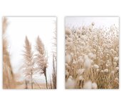 Set de 2 cuadros calidad premium con marco de madera - 30x40 cm o 50x70 cm - POSTER LAB