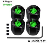 AQTQAQ 4Pcs/Set Anti-theft Aluminum Tire Valve Stem Caps, Metal with Rubber Ring, Dust Proof Cover Universal Fit for Cars, SUVs