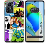Funda Silicona para Zte Blade A72s diseño Comic Dibujos