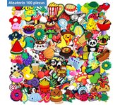 Lots of Random Style Shoe Charms for Sandals, 10/30/50/100Pcs Assorted Varieties PVC Shoe Decorations Accessories