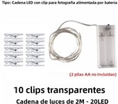 Photo Clips LED String Lights Battery Operated Garland Fairy Lights Decoration for Christmas Home Party Wedding Decor
