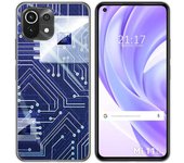 Tumundosmartphone Funda Gel Tpu para Xiaomi Mi 11 Lite 4G / 5G / 5G NE diseño Circuito Dibujos