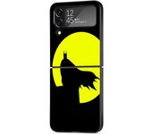 Black PC Hard Case For Samsung Galaxy Z Flip 4 3 5G Funda ZFlip4 Luxury Shockproof Back Phone Coque Batman LOGO