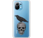 Funda compatible con Xiaomi Mi 11 - Calavera y gorrion