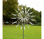 Enchanting Metal Windmill Spinner: Kinetic Garden Art for Magical Courtyard Decor