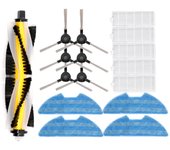 Piezas de aspiradora: 5 filtros, 3 cepillos, 1 cepillo principal lateral y 4 mopas para Proscenic 811GB 911S.