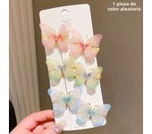 Random Colorful Butterfly Hairpins Girl Hair Clips Barrettes Women Sweet Hair Ornament Rainbow Headwear Fashion Hair Accessories