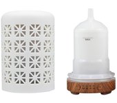 Ceramic Ultrasonic Air Humidifier Timing Function Aroma Diffuser Desktop Essential Oil Diffuser Room Scent Diffuser with Lights