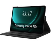Tumundosmartphone Funda Giratoria 360 para Samsung Galaxy Tab S9 FE+ Plus color Negra