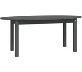 vidaXL Mesa de centro de madera maciza de pino 110x55x45 cm Natural, Blanco, Gris Mesita de Salón o Comedor o Auxiliar Mesa de Café Meuble Salón