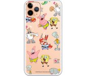 Funda original compatible con iPhone 11 Pro Max con un diseño de Bob Esponja Multipersonaje