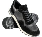 Sneakers de piel combi con detalle relieve - Zerimar.