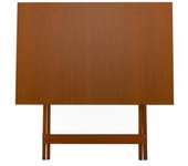 Mediawavestore Mesa de Jardín en Madera Formica 60x90 CEREZO Plegable
