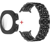 Stainless Steel Strap For Samsung Galaxy Watch 7 Ultra Protective Case +Tempered Glass Film For Galaxy Watch Ultra 47mm Band