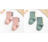 2Pairs Lovely Cute Cartoon Dinosaur Kids Baby Socks Girl Boy Non-slip Floor Socks Animal Infant Soft Cotton Thick Warm Leg Socks