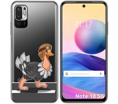 Tumundosmartphone Funda Gel Transparente para Xiaomi Redmi Note 10 5G / POCO M3 PRO 5G diseño Avestruz Dibujos