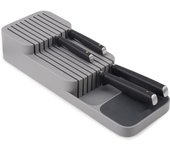Organizador de cuchillos, capacidad para 9 cuchillos, organizador de cocina y cajón, compacto