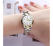 Reloj De Pulsera Para Mujer OLEV Lujo Resistant Al Agua Acero Inoxidizable Cuarzo Dorado 2022 Tendencia Pulsera De Mujer Reloj De Mano
