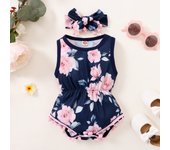 Summer Newborn Infant   0-18M  Baby   Boy    Romper   Headband       Sleeveless   Rompers   Kids   Onepiece     Soft       Fashi