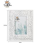 DECOR QIDIAN MARCO FOTO,PORTAFOTO CALADO MADERA BLANCO