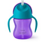 Philips Avent SCF796/02 Vaso de 200 ml. con pajita flexible para bebés que permite un desarrollo bucal saludable Color Turquesa y Lila