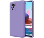 Tumundosmartphone Funda Silicona Líquida Ultra Suave para Xiaomi Redmi Note 10 / 10S color Morada