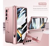 With Touch Pen for Samsung Galaxy Z Fold 6 5 4 3 Case Hinge Magnetic Armor Plating Kickstand 360 Full Protector Folding Cover