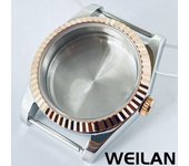 36mm 40mm Silvery Rose Gold NH34 NH35 NH36 NH38 NH39 NH70 NH72 ETA2824 PT5000 Watch Case Top Waterproof Sapphire Crysta