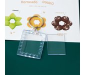 2-5Pcs/Pack Transparent Rectangle Blank Acrylic Insert Keychain Photo Picture Frame Keyring Holder DIY Split Ring KeyChain Gift