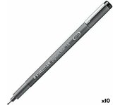 Rotuladores Staedtler Pigment Line Negro (10 Unidades)