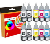Pack de Tinta Compatible Epson Ecotank T6641-2-3-4 BK-C-M-Y Colores a Elegir