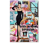 Modern Street Graffiti Wall Art Pop Parisian Woman HD Canvas Painting Poster and Prints Home Bedroom Living Room Decor