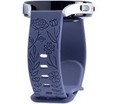 20mm 22mm Floral Engraved Band for Samsung Galaxy Watch 6/5/4 40mm 44mm for Huawei GT 3 Pro Silicone  Strap 5 Pro 45mm Active 2