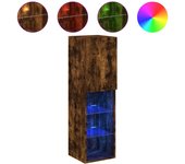 vidaXL Mueble para TV con luces LED 30,5x30x102 cm, Mueble de Salon, Mueble TV, Mueble TV salon, Mesa de TV, Mueble tele