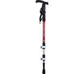 Bastón de trekking con mango curvo y bloqueo externo, bastón de ultra trekking con sistema antichoque, adecuado para marcha nórdica, caminatas y viajes.