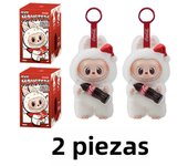 Labubu os monstros batimento cardíaco macaron esmalte rosto caixa cega estatueta de pvc bonito pingente ornamento boneca decoraç