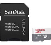 Sandisk ultra tarjeta micro sdxc 128gb uhs-i u1 clase 10 100mb/s + adaptador sd