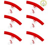 Herramienta de ahorro de cambio de neumáticos de 6 piezas, protector de cambiador de neumáticos de coche, protector de llanta de fijación de ruedas para motocicleta, bicicleta y coche (rojo)