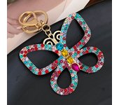 1pc Rhinestone Butterfly Keychain Cute Hollow Metal Key Ring Purse Bag Backpack Car Charm Earphone Accessory, Gift For Mom