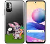 Tumundosmartphone Funda Gel Transparente para Xiaomi Redmi Note 10 5G / POCO M3 PRO 5G diseño Conejo Dibujos