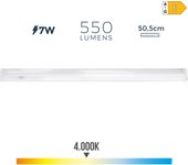 Regleta Electrónica Led 7w 600lm 4000k Luz Día Edm