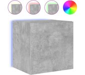 vidaXL Mueble de TV de pared con luces LED 40,5x35x40 cm, Mueble de Salon, Mueble TV, Mueble TV salon, Mesa de TV, Mueble tele