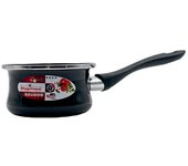Start Electric | Cazo de Acero Esmaltado con Antiadherente Bicapa Reforzado, Apto para Todo Tipo de Cocinas Incluida Inducción, Negro, 14/12 cm | Marca Magefesa