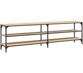 Mueble TV metal y madera contrachapada roble Sonoma 180x30x50cm