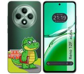 Tumundosmartphone Funda Silicona Transparente para Oppo Reno 12F 4G / 12 F 5G diseño Coco Dibujos