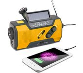 Multifuncional de Prevención de Desastres de Emergencia de mano manivela de generación de energía de radio linterno solar recargable tesoro